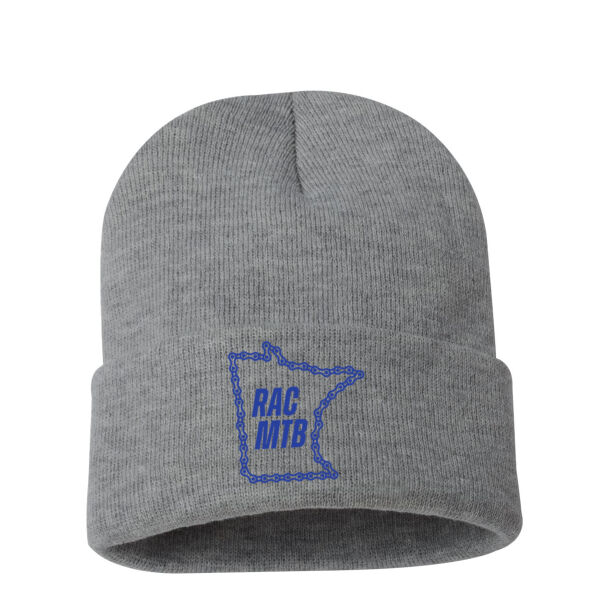 Sportsman 12' Solid Cuffed Beanie - Embroidered Logo Thumbnail