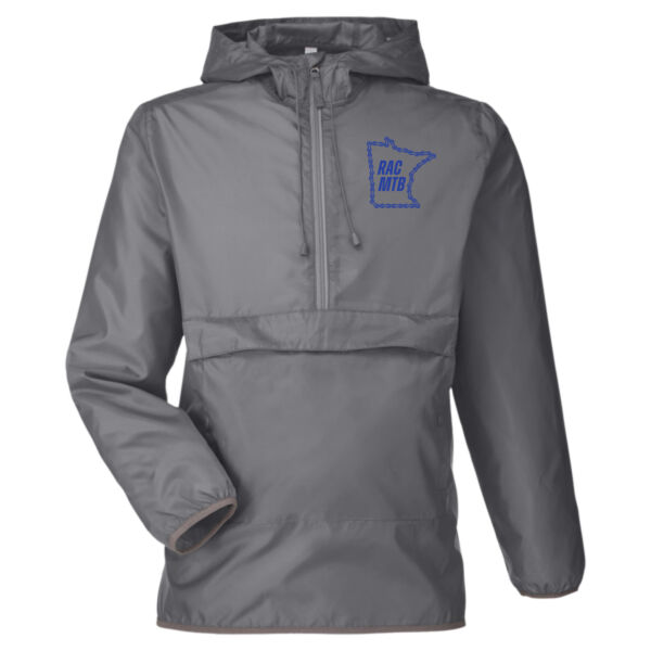 Team 365 Unisex Zone Protect Packable Anorak Jacket - Embroidered Logo Thumbnail
